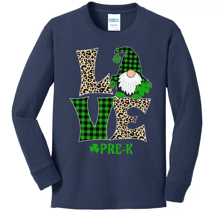 Irish Teacher Funny St Patricks Day Love Prek Teacher Kids Long Sleeve Shirt