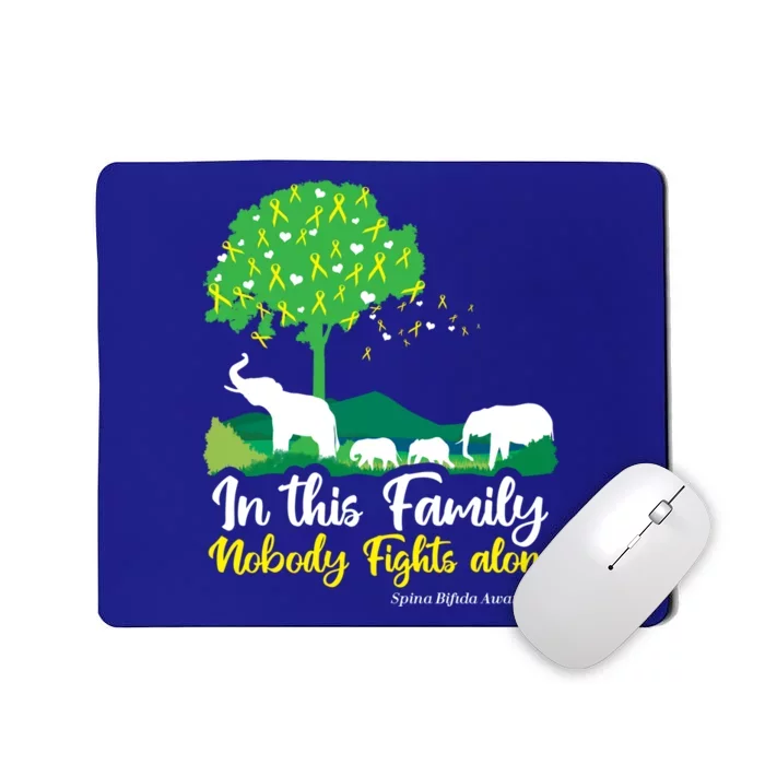 In This Family Nobody Fights Alone Support Fight Gift Mousepad