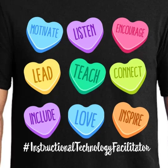 Instructional Technology Facilitator Valentines Day Heart Gift Pajama Set