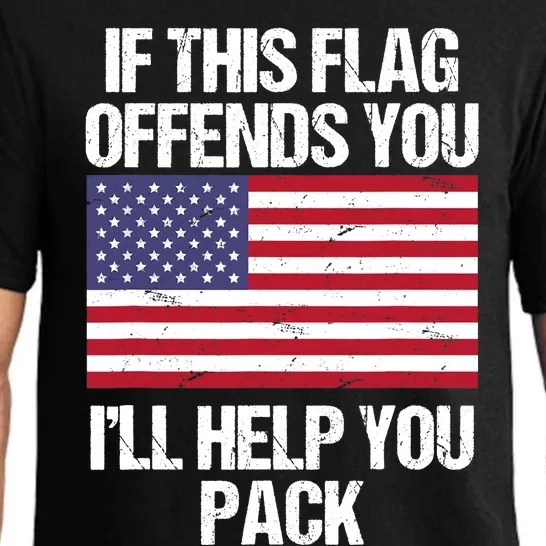 If This Flag Offends You I'll Help You Pack Design Veteran T Pajama Set