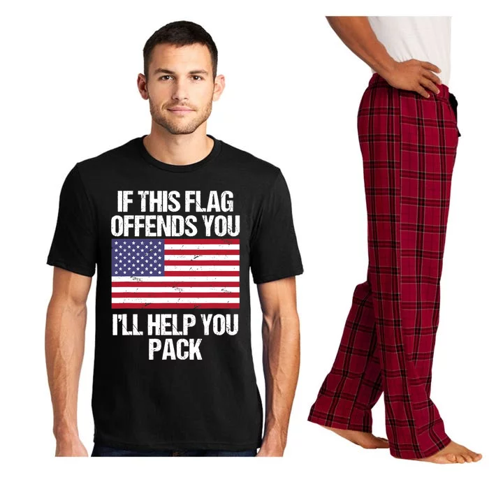 If This Flag Offends You I'll Help You Pack Design Veteran T Pajama Set