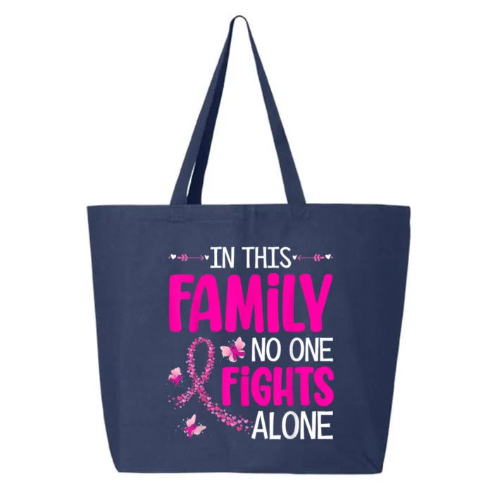 In This Family No One Fight Alone Breast Cancer Awareness 25L Jumbo Tote