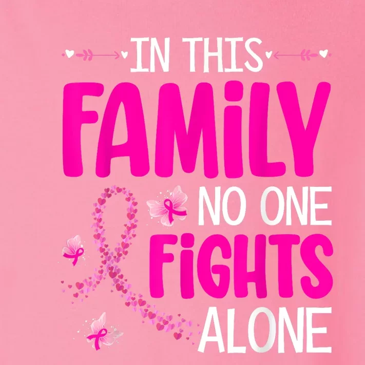 In This Family No One Fight Alone Breast Cancer Awareness Toddler Long Sleeve Shirt