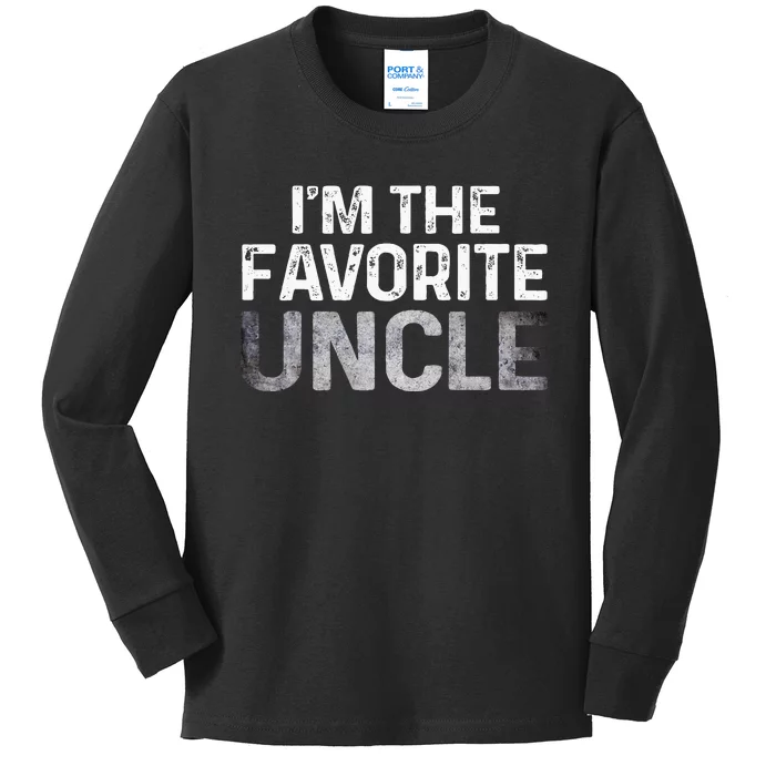 Im The Favorite Uncle Tee From Niece Nephew Kids Long Sleeve Shirt