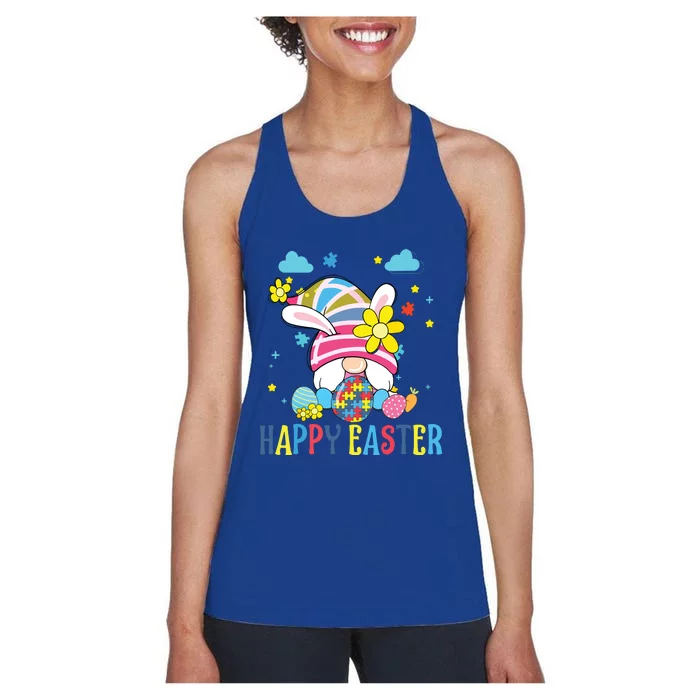 Its Time For Bunny Gnome Rabbit Hunting Happy Easter Day Women's Racerback Tank