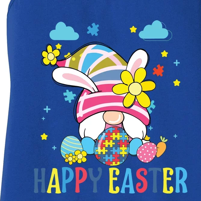 Its Time For Bunny Gnome Rabbit Hunting Happy Easter Day Women's Racerback Tank