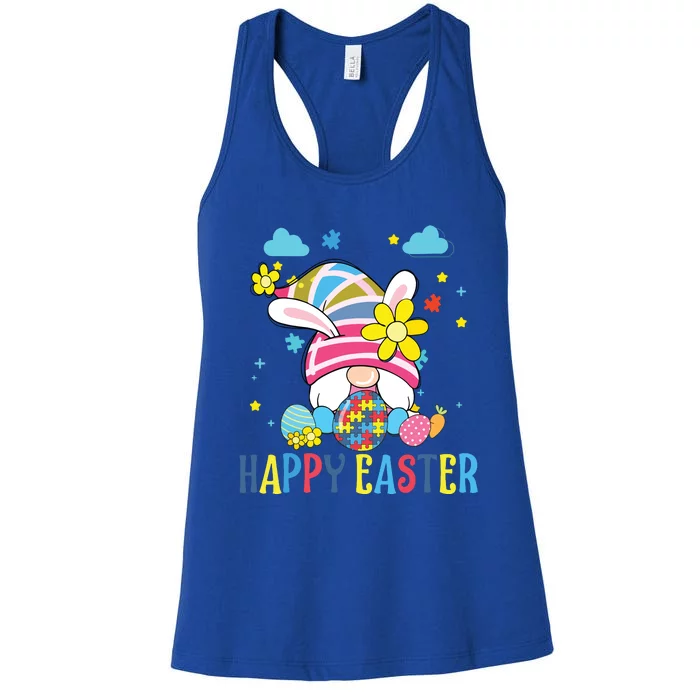 Its Time For Bunny Gnome Rabbit Hunting Happy Easter Day Women's Racerback Tank