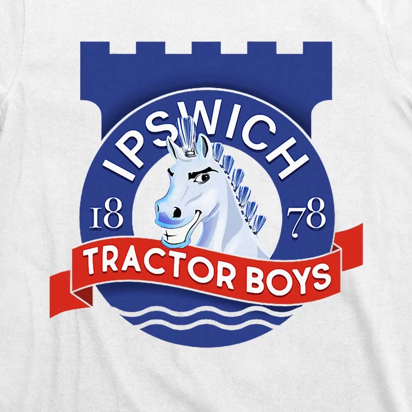 Ipswich Town Fan Tractor Suffolk Punch Badge T-Shirt