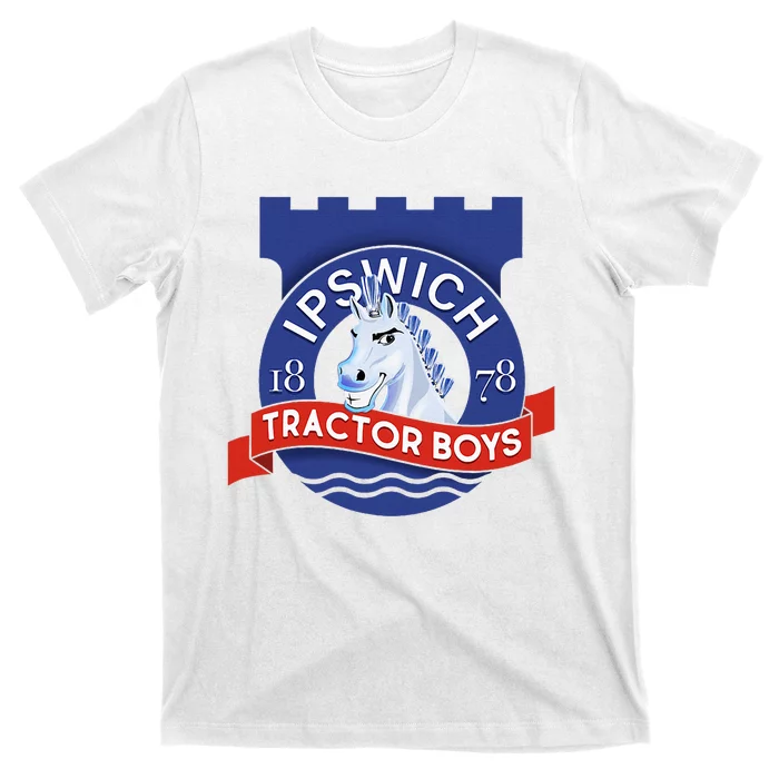 Ipswich Town Fan Tractor Suffolk Punch Badge T-Shirt