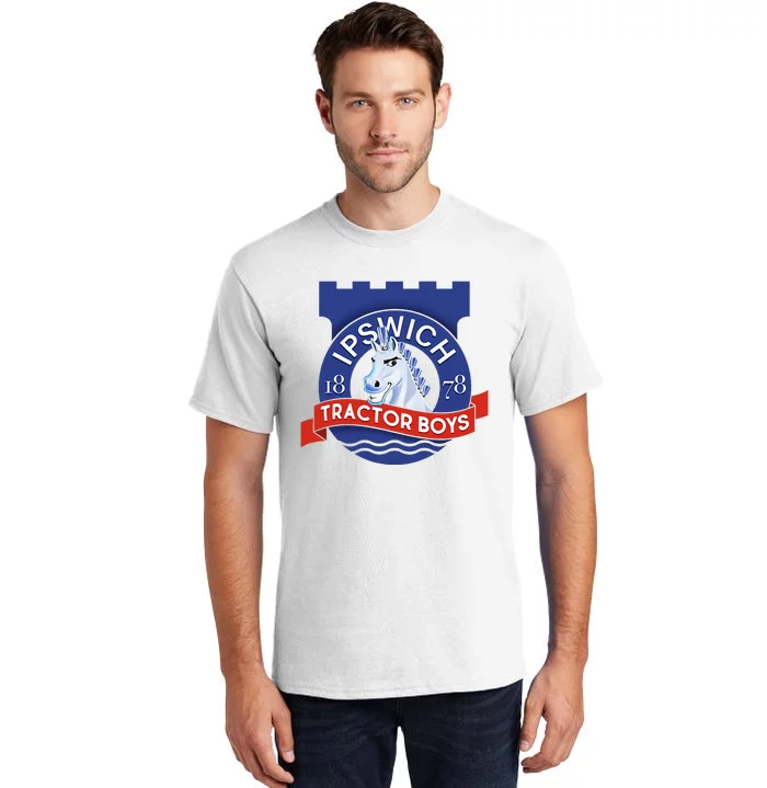 Ipswich Town Fan Tractor Suffolk Punch Badge Tall T-Shirt