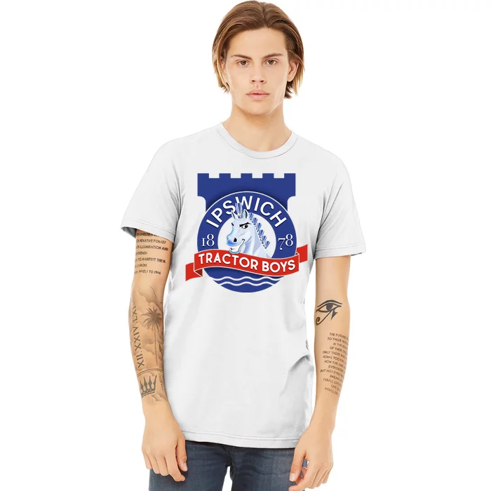 Ipswich Town Fan Tractor Suffolk Punch Badge Premium T-Shirt