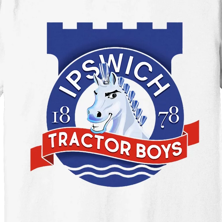 Ipswich Town Fan Tractor Suffolk Punch Badge Premium T-Shirt