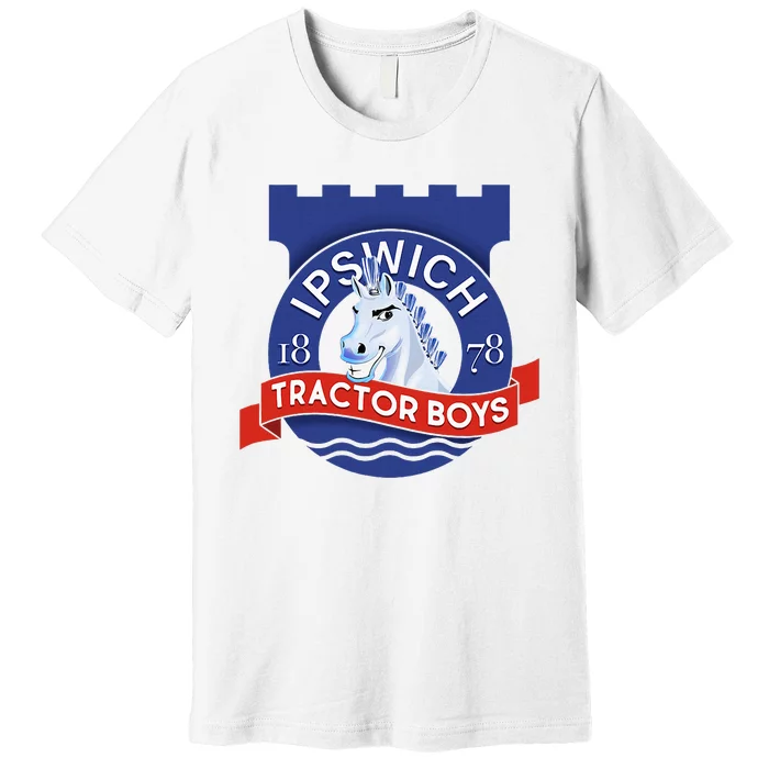 Ipswich Town Fan Tractor Suffolk Punch Badge Premium T-Shirt