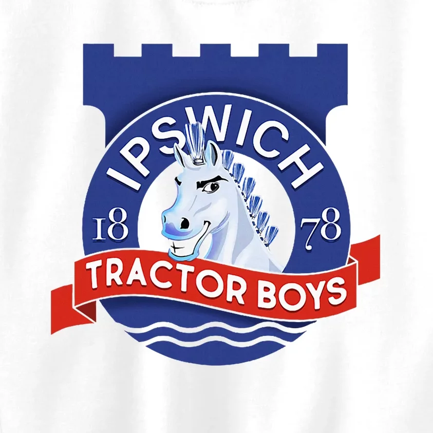 Ipswich Town Fan Tractor Suffolk Punch Badge Kids Sweatshirt