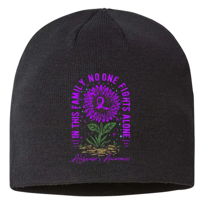 In This Family No One Fight Alone Alzheimer’s Awareness 8 1/2in Sustainable Knit Beanie