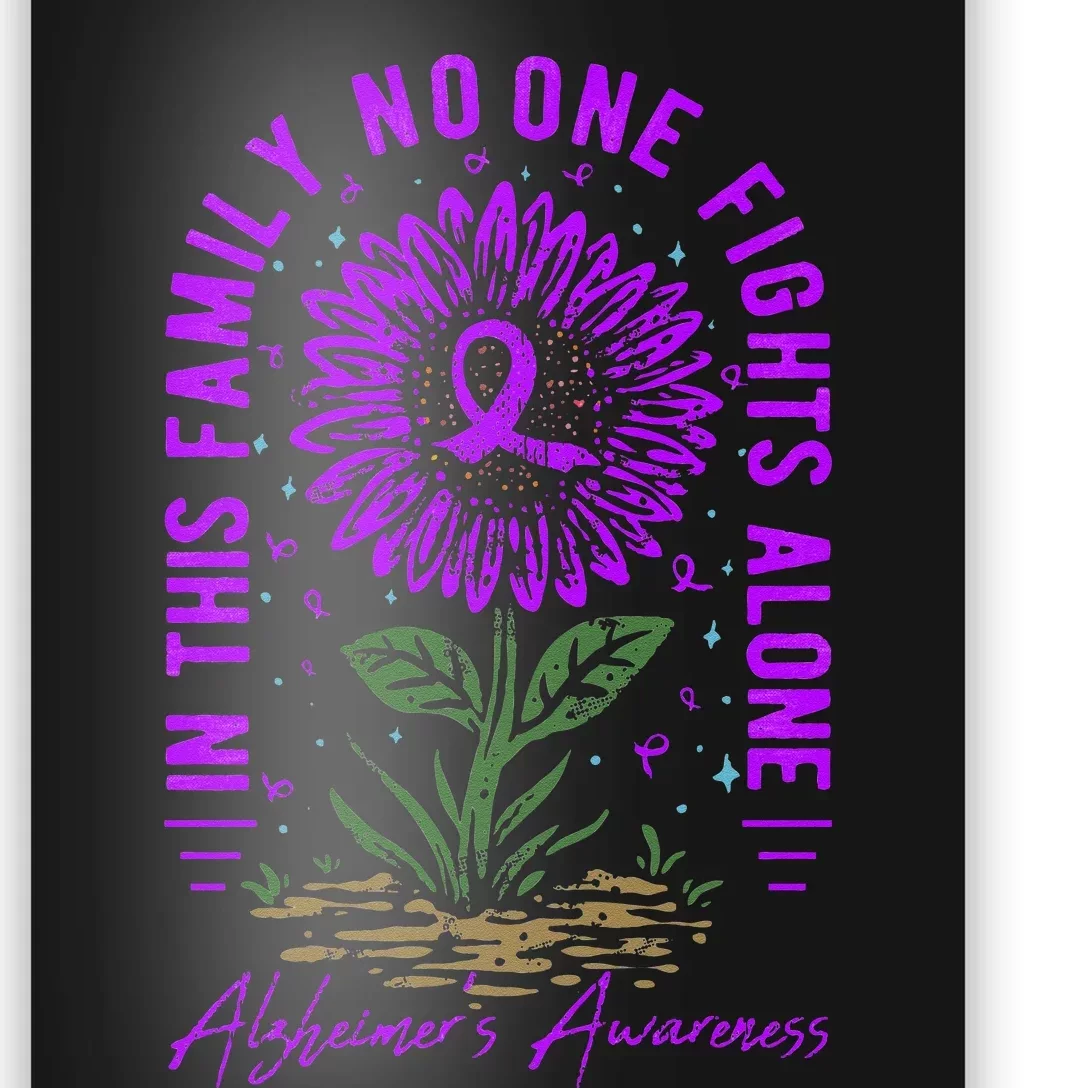 In This Family No One Fight Alone Alzheimer’s Awareness Poster