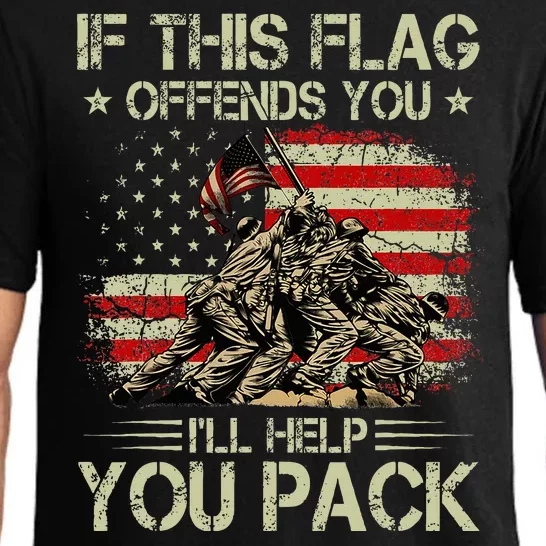 If This Flag Offends You ILl Help You Pack American Flag Pajama Set