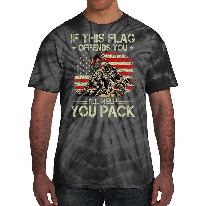 If This Flag Offends You ILl Help You Pack American Flag Tie-Dye T-Shirt