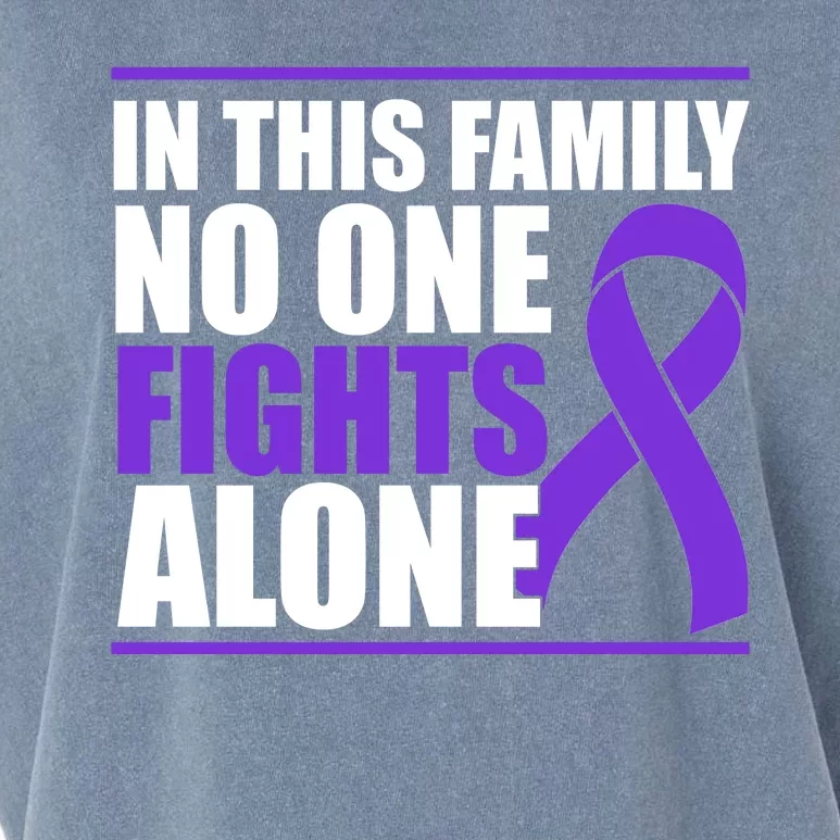 In This Family No One Fights Alone Pancreatic Cancer Garment-Dyed Women's Muscle Tee