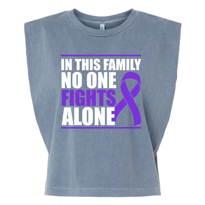 In This Family No One Fights Alone Pancreatic Cancer Garment-Dyed Women's Muscle Tee