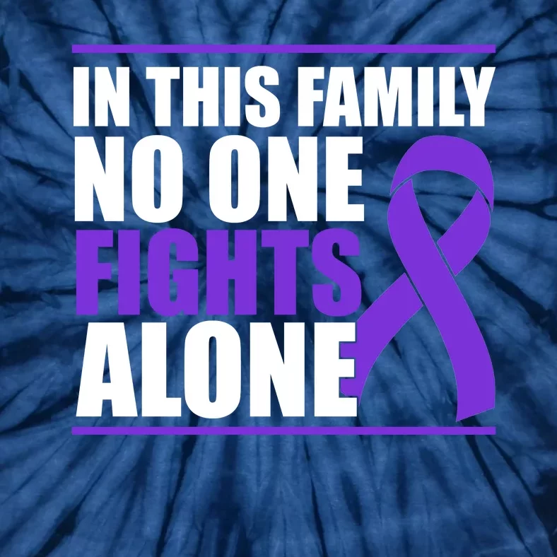 In This Family No One Fights Alone Pancreatic Cancer Tie-Dye T-Shirt