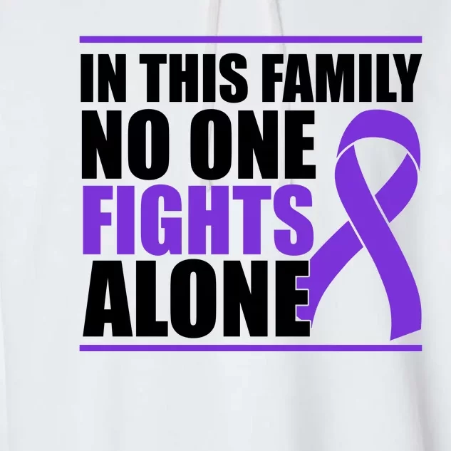 In This Family No One Fights Alone Pancreatic Cancer Garment-Dyed Fleece Hoodie