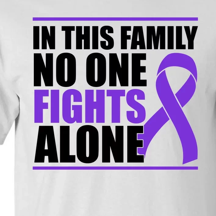 In This Family No One Fights Alone Pancreatic Cancer Tall T-Shirt