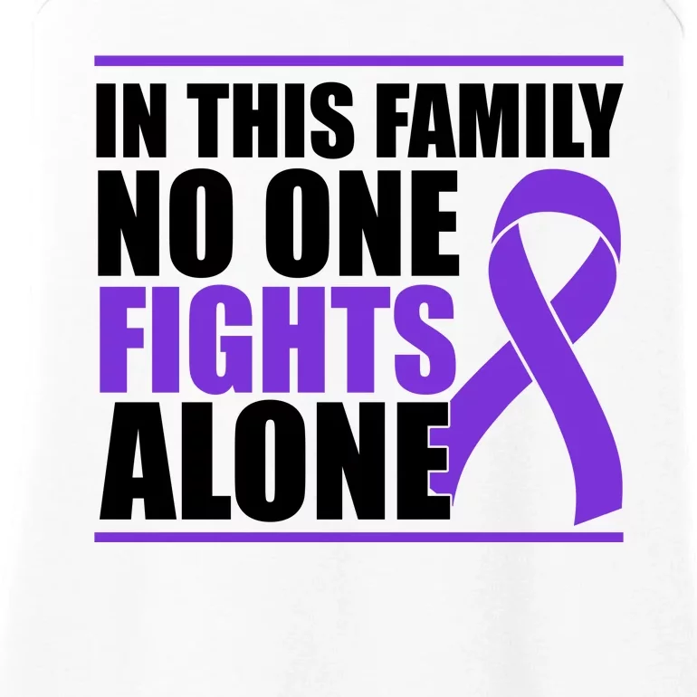 In This Family No One Fights Alone Pancreatic Cancer Ladies Essential Tank