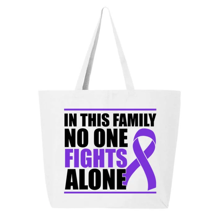 In This Family No One Fights Alone Pancreatic Cancer 25L Jumbo Tote