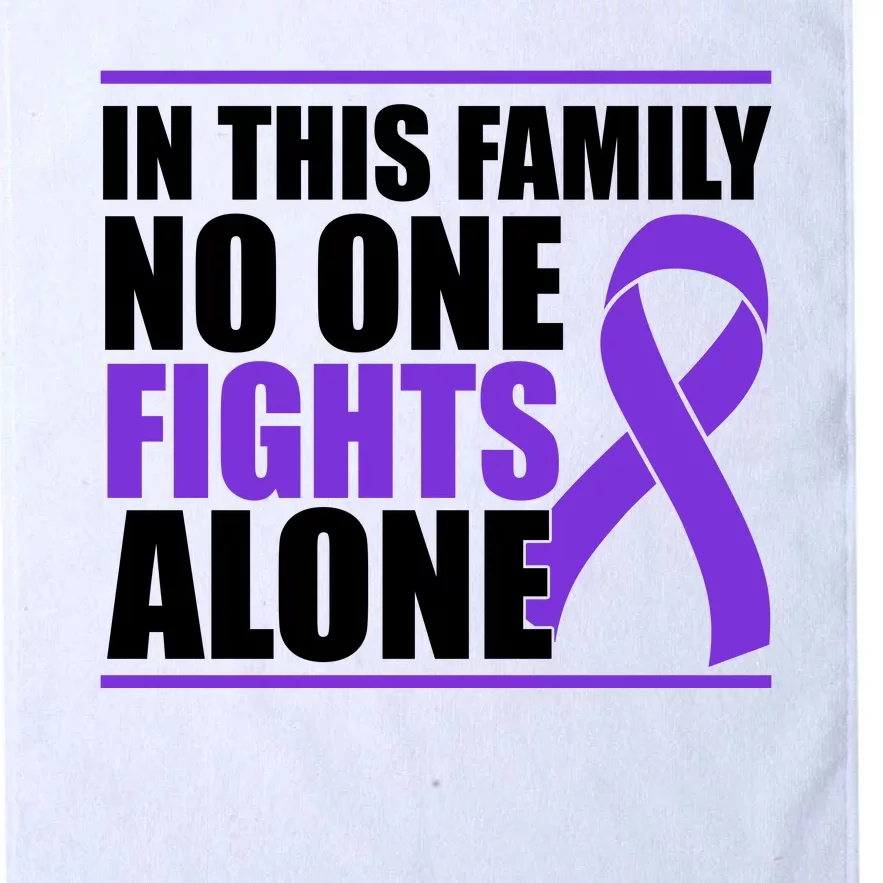 In This Family No One Fights Alone Pancreatic Cancer Platinum Collection Golf Towel