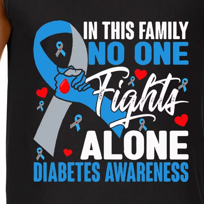 In This Family No One Fight Alone Diabetes Awareness Hands Comfort Colors® Tank Top