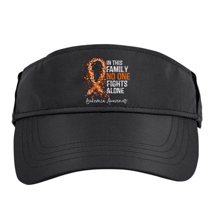 In This Family No One Fights Alone Leukemia Awareness Adult Drive Performance Visor