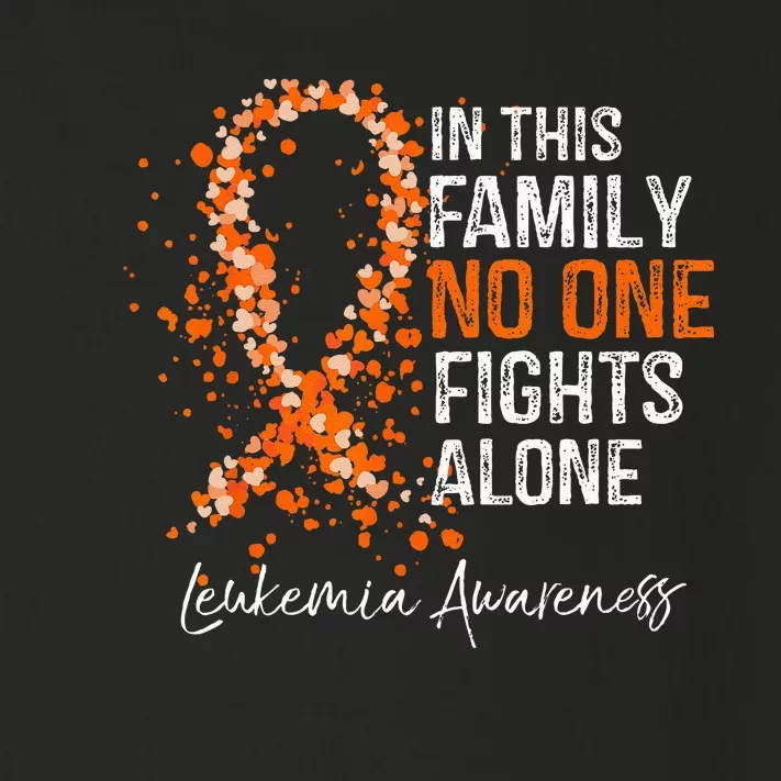 In This Family No One Fights Alone Leukemia Awareness Toddler Long Sleeve Shirt