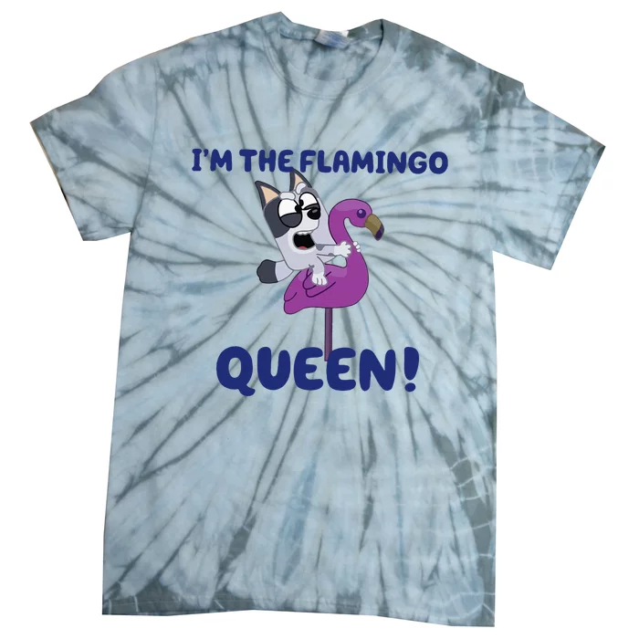 IM The Flamingo Queen Matching Family Vacation Tie-Dye T-Shirt