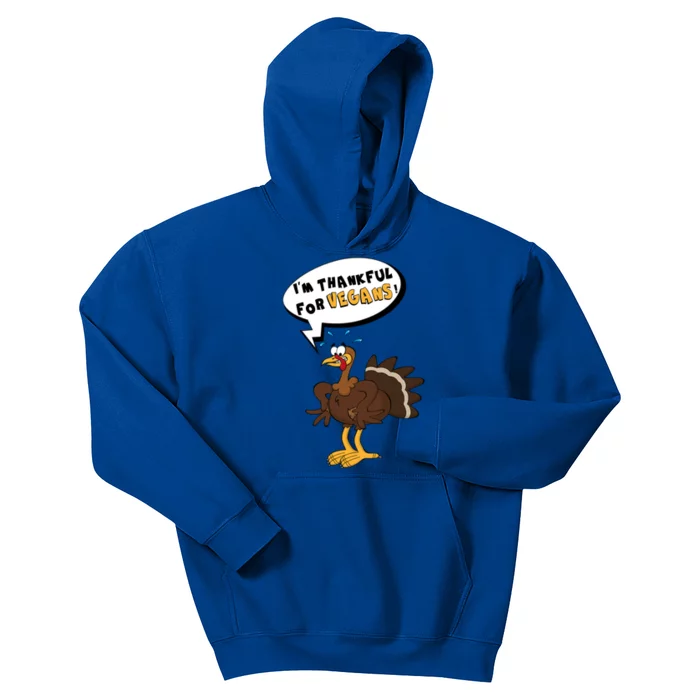 IM Thankful For Vegans! Thanksgiving Turkey Funny Cute Gift Kids Hoodie