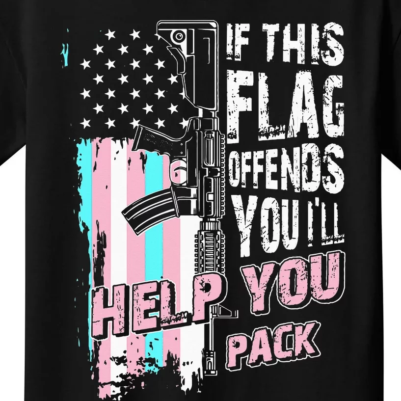 If This Flag Offends You I'll Help You Pack Gun Kids T-Shirt