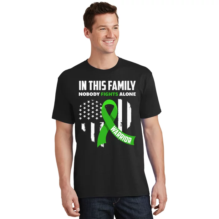 In This Family Nobody Fights Alone Brain Injury Warrior T-Shirt