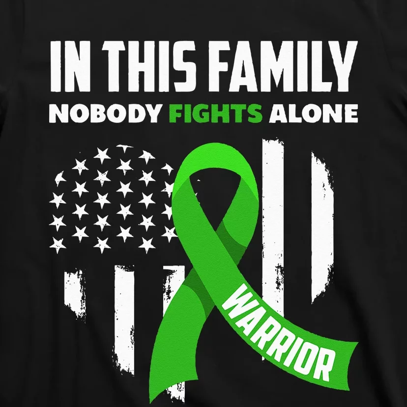 In This Family Nobody Fights Alone Brain Injury Warrior T-Shirt