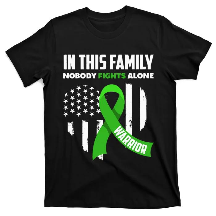 In This Family Nobody Fights Alone Brain Injury Warrior T-Shirt