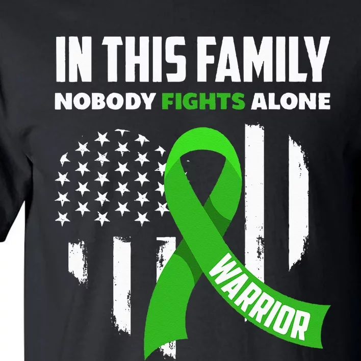 In This Family Nobody Fights Alone Brain Injury Warrior Tall T-Shirt