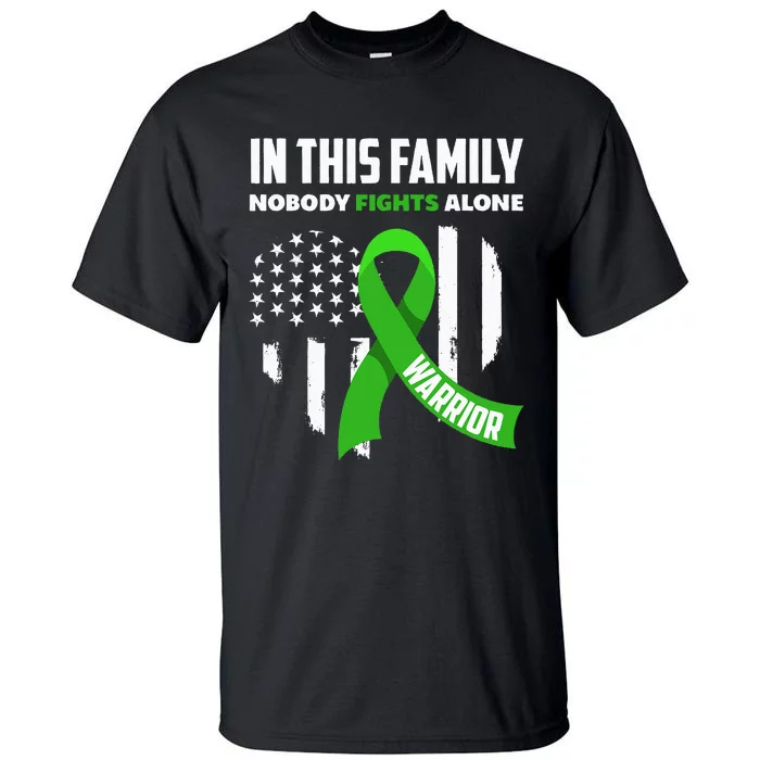 In This Family Nobody Fights Alone Brain Injury Warrior Tall T-Shirt