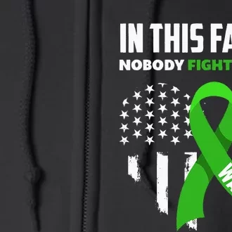 In This Family Nobody Fights Alone Brain Injury Warrior Full Zip Hoodie