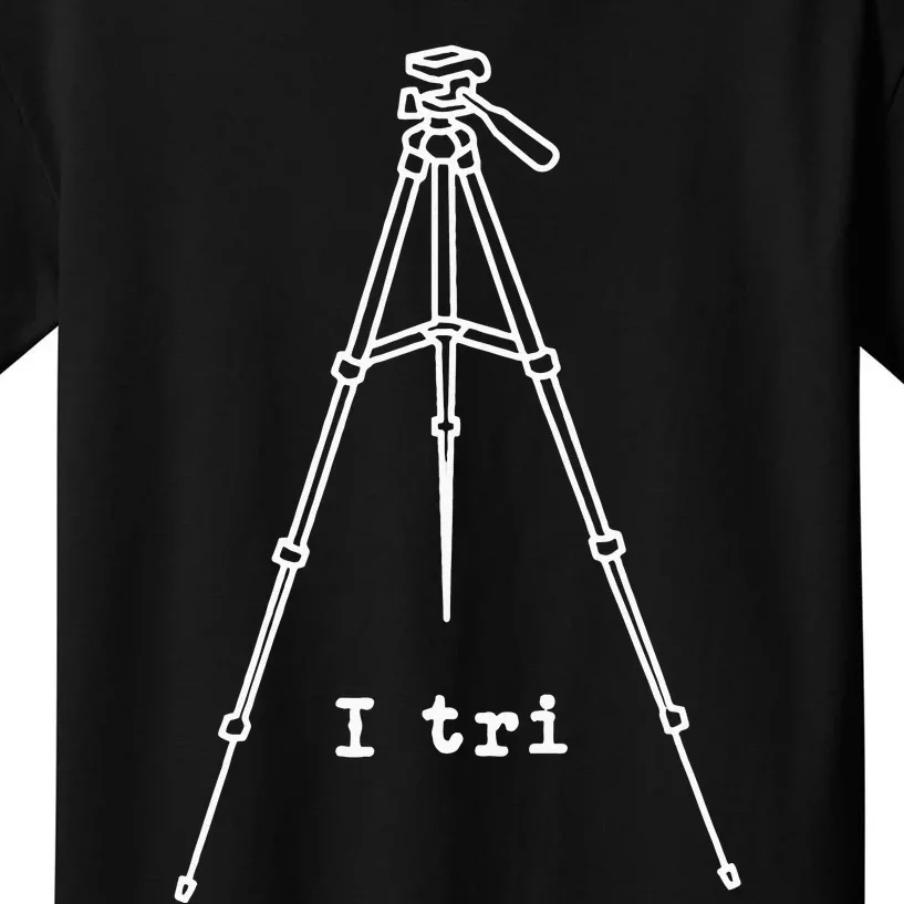 i tri Funny Photography Videographer Tripod Kids T-Shirt