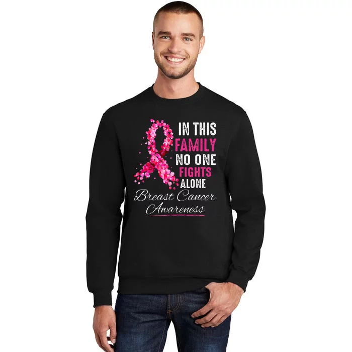 In This Family No One Fight Alone Breast Cancer Awareness Sweatshirt