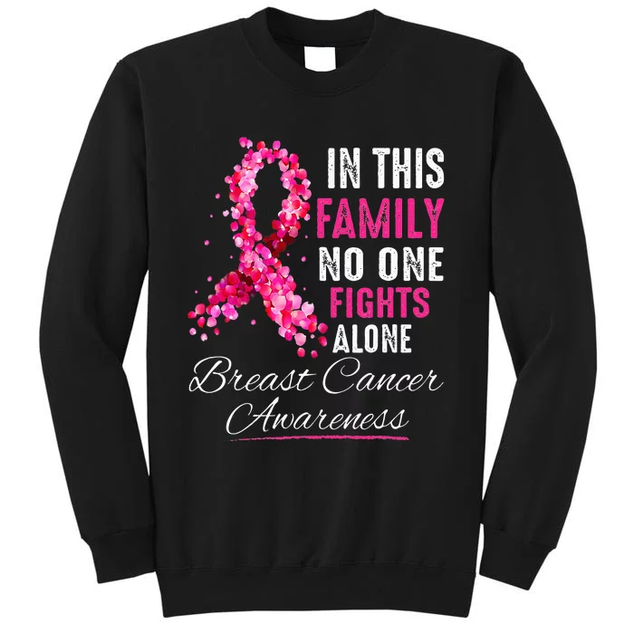 In This Family No One Fight Alone Breast Cancer Awareness Sweatshirt