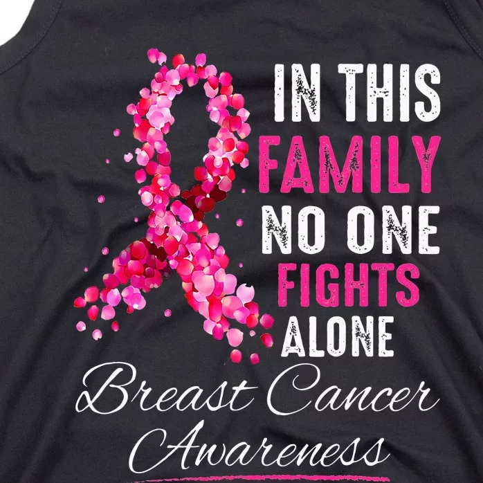 In This Family No One Fight Alone Breast Cancer Awareness Tank Top