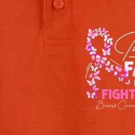 In This Family No One Fight Alone Breast Cancer Awareness Dry Zone Grid Performance Polo