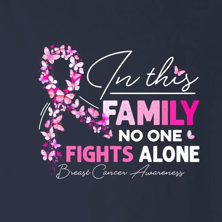 In This Family No One Fight Alone Breast Cancer Awareness Toddler Long Sleeve Shirt