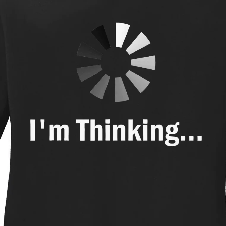 IM Thinking For Geeks Nerds Programmers Ladies Long Sleeve Shirt