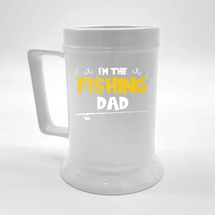 I'm The Fishing Dad Fishing Trip Matching Family Cool Gift Front & Back Beer Stein